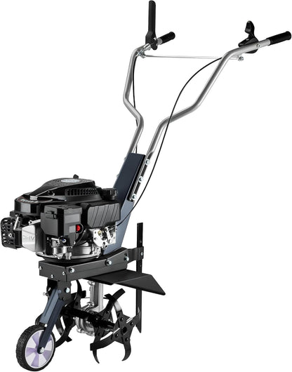 Wiltec tuinfrees benzine werkbreedte van 36 cm, grondfreesmachine motor 144 ccm en 4 messen, cultivator met brandstofaandrijving Euro 5, robuuste grondfrees voor tuinwerk
