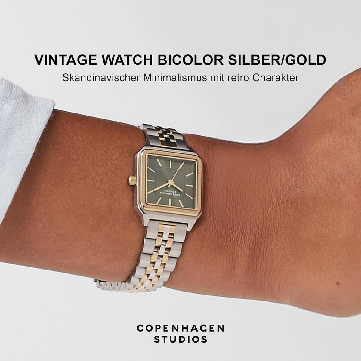 Vintage Square Watch - 24 mm - Elegant dameshorloge van gepolijst roestvrij staal met kwartsuurwerk - analoog polshorloge - 5 ATM waterdicht - krasbestendig
