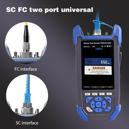 OTDR-Meetapparaat Vezel Optisch Kabel 9-in-1 Multifunctioneel 1310/1550nm 24/22dB 60KM Tijddomein Reflectometer VFL OPM OLS