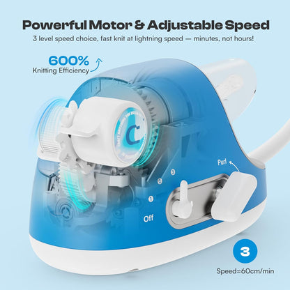 Automatische I-Cord Breimachine – Breimolen – Koordmaker – I-Cord Maker – Decoratieve Breimachine – 3 Snelheden – Gelijkmatige Draadspanning