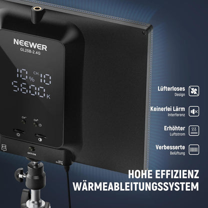 Videolamp – Streaming Licht – Webcam Lamp – Key Light – LED Paneel – 12,9 Inch – Dimbaar 2900K-7000K CRI98+