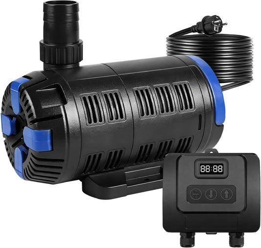 Regelbare Vijverpomp – Tuinvijverpomp – Beeklooppomp – Filterpomp – Eco-pomp – 8000 L/U Capaciteit – Instelbare Waterstroom Met Controller