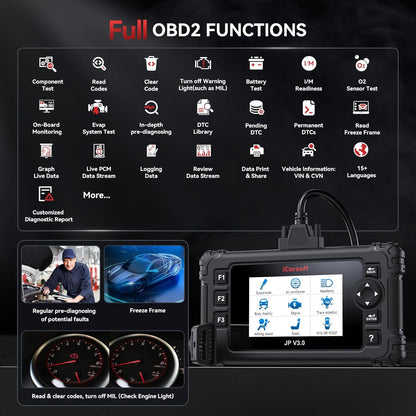 iCarsoft BMII Compatibel met BMW & Mini Smart Diagnostic Scanner Tool SRS ABS Remmotor Reset EBP SAS DPF