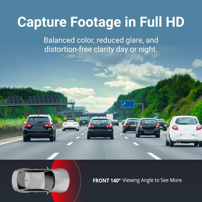 THINKWARE F70 PRO Dashcam 1080p front, 140° groothoek-dashboardcamerarecorder met G-sensor, gebufferde parkeermodus, nachtzicht, 32 GB wifi autocamera