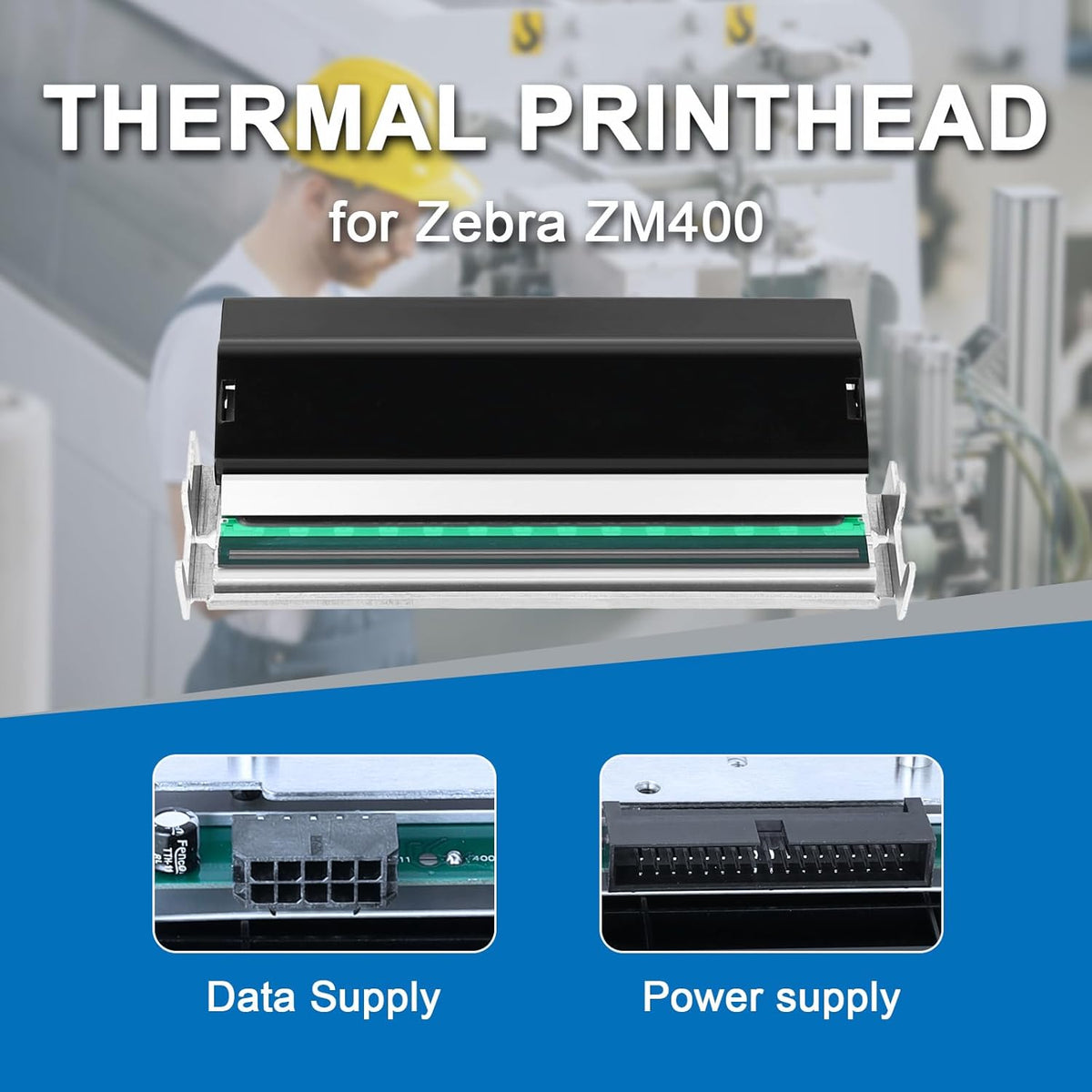 Nieuwe 79800 M Thermische Printkop voor Zebra ZM400 Label Barcode 203DPI Printer Hoofd Vervanging