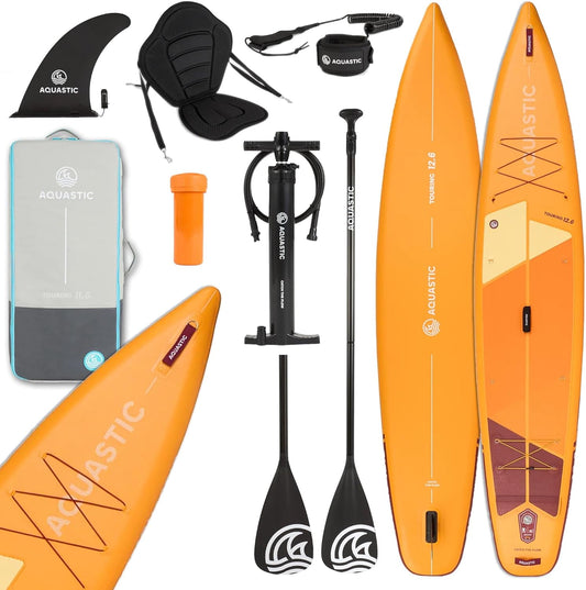 <font dir="auto" style="vertical-align: inherit;"><font dir="auto" style="vertical-align: inherit;">        AQUASTIC Touring Inflatable SUP board, touring profile, Drop Stitch Lite + stiffness and lightness, 2600 g/m² single-layer PVC, 381 × 76 × 15 cm, 3