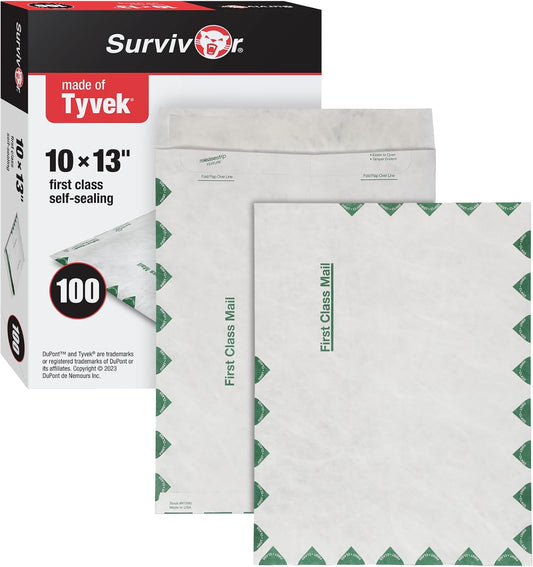 Survivor R1590 Tyvek USPS First Class Mailer, 10 x 13, wit (doos van 100)