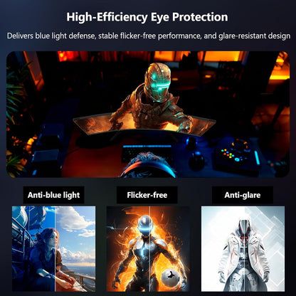 Z-Edge Gaming Monitor 27 inch 200 Hz, 1 ms, FreeSync, Scherm FHD 1080P met DP-kabel, 350cd/m², 1500R VA Frameloos, HDMI2.0 & DP1.4, VESA, sRGB 99%, 178° Hoek Uitzicht, Verstelbare Kanteling