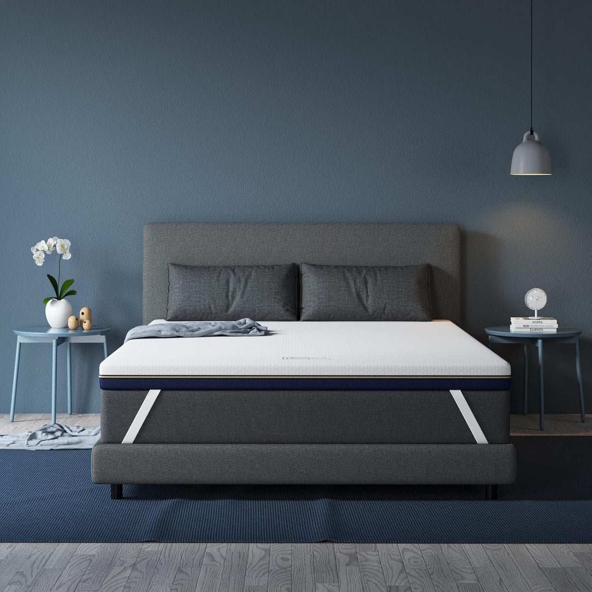Matrasbeschermer – Matrastopper – Topdekmatras – Matrasprotector – Matrasbeschermer Traagschuim – 160 x 200 cm – 7,5 cm Dikte – Ventilerend Met Hypoallergeen Wasbare Hoes