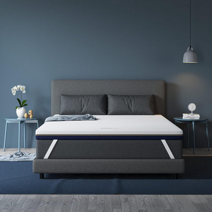 Matrasbeschermer – Matrastopper – Topdekmatras – Matrasprotector – Matrasbeschermer Traagschuim – 160 x 200 cm – 7,5 cm Dikte – Ventilerend Met Hypoallergeen Wasbare Hoes
