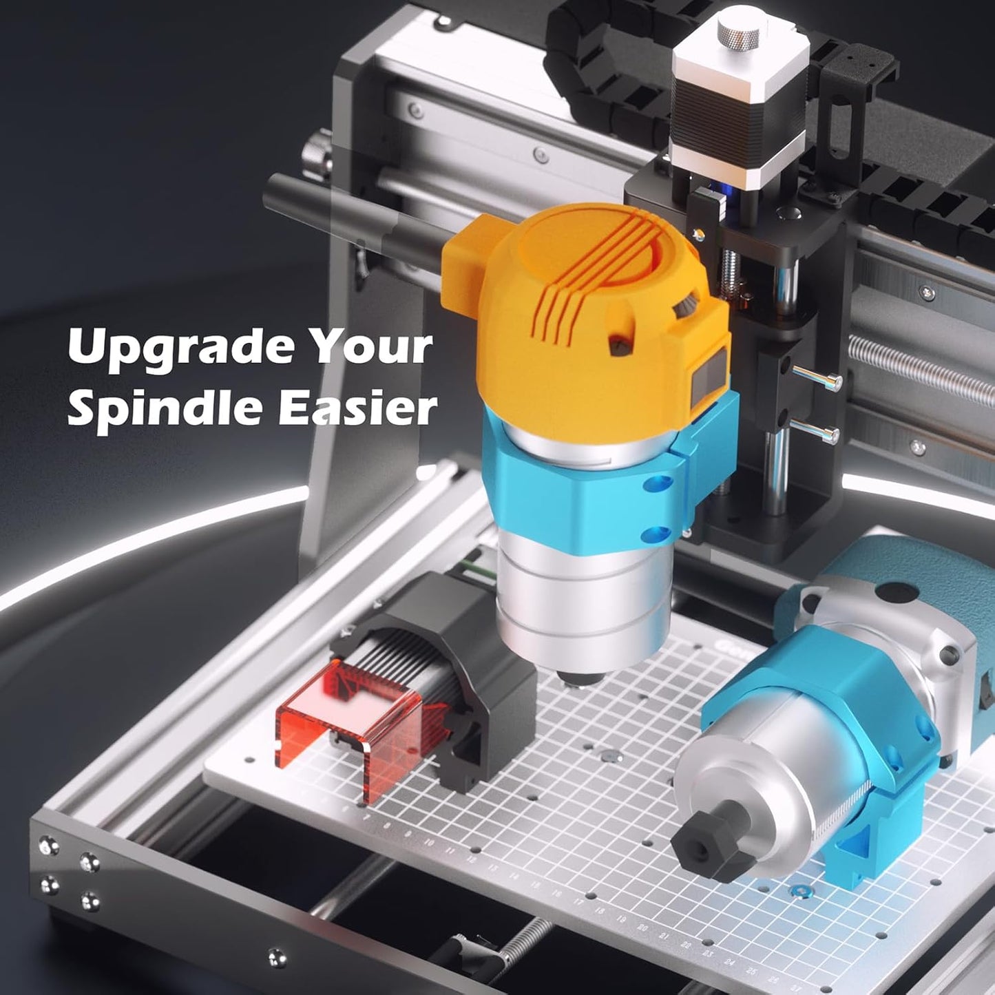 Genmitsu 3020-PRO MAX V2 CNC-freesmachine voor metaalsnijwerk en meer, GRBL-offline bediening, met eindschakelaars en noodstop, effectief XYZ-werkbereik 300 x 205 x 78 mm