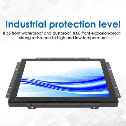 GreenTouch 19 Zoll 10 Punkte Open Frame PCAP Touchscreen-Monitor mit hoher Helligkeit - Industrielles Touch-Display für den Außenbereich -16:9 -TFT LCD