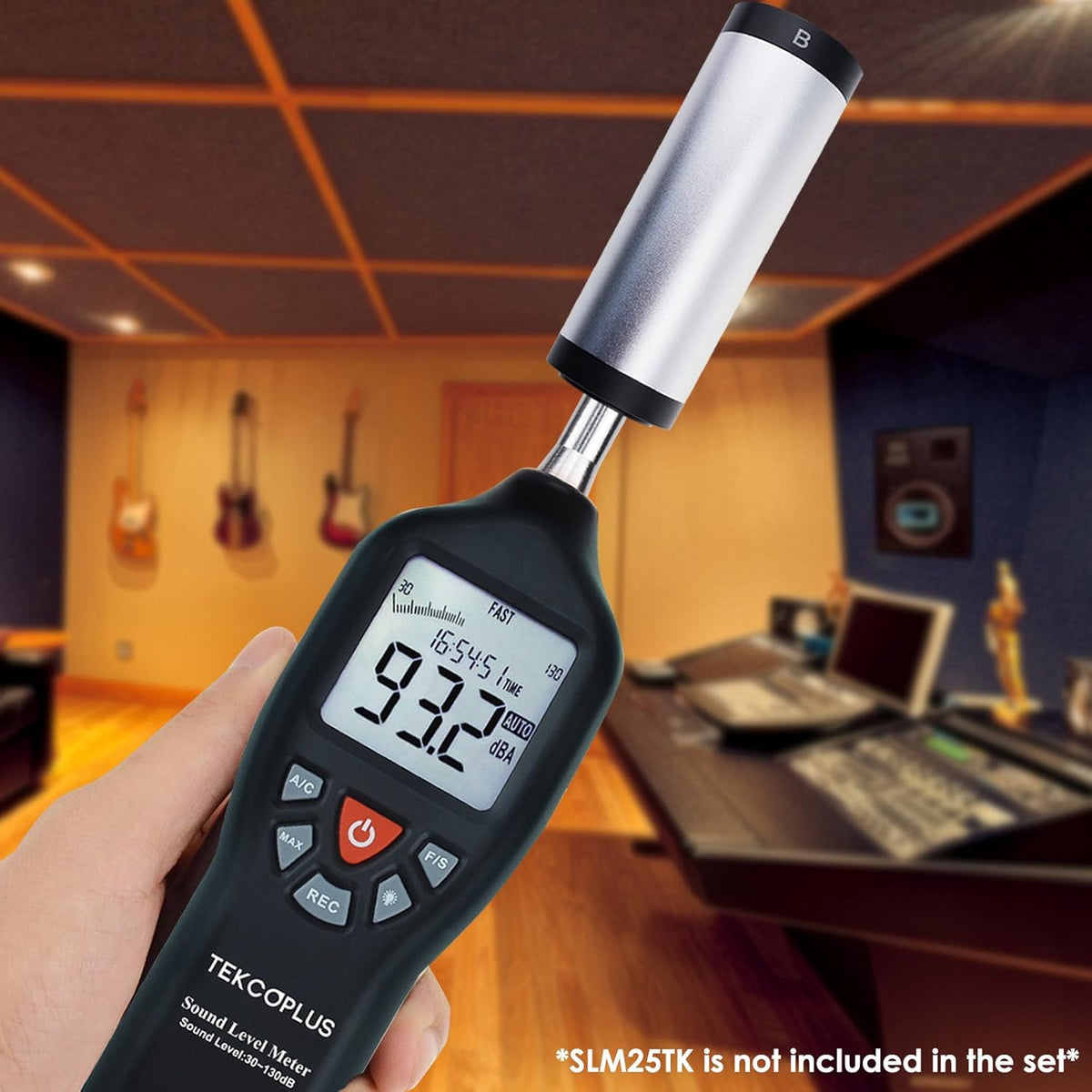 Geluidsmeter Decibel Level Calibator met Noise Meting Reader Output Geluidsniveau 94db & 114db (Werkt op batterijen)
