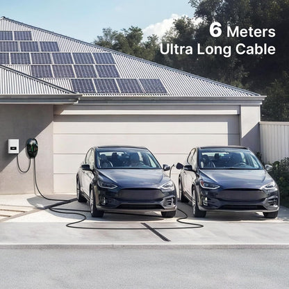 EV Oplaadstation – Type 2 Laadpaal – Wallbox – EV Charger – Elektrische Auto Lader – 11kW Maximaal Vermogen – 6 Meter Kabel