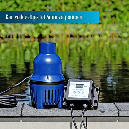 AquaForte HighFlow Vario-S 25.000 Vijverpomp, 30-130 watt, maximaal debiet 25 m3/uur, opvoerhoogte 3 meter, instelbaar met externe controller, uitgang 75 mm