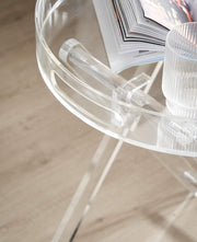 Koffietafel - Table - Coffe table - Living Room Table - Acryl bijzettafel - X-vormig - Lucite bijzettafel - Helder acryl bijzettafel - voor drank, eten, snack, gebruikt in woonkamer en slaapkamer