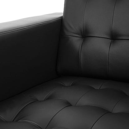 Loungestoel – Fauteuil – Relaxstoel – Armstoel – Loungestoel Kunstleer – Hoogwaardig Kunstleer – Massief Houten Frame – Stevige Metalen Poten