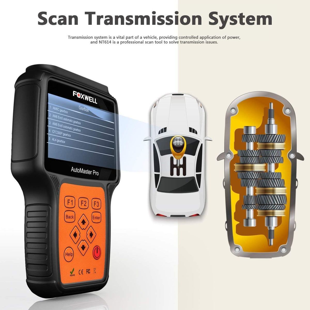 FOXWELL NT680 Lite Auto Diagnostische Scanner Automotive Scan Tool 4 Systeem Check Motor ABS SRS Airbag Transmissie Codes Reader met EPB Olie Service Licht Reset