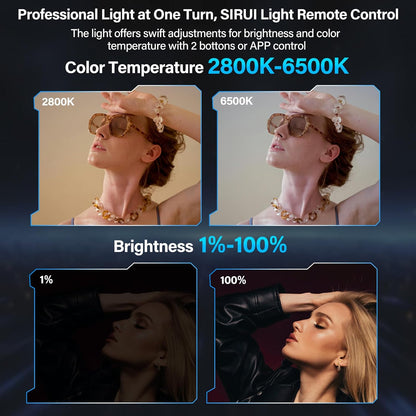 LED videolamp – Videolicht – COB ledlamp – Fotolamp – Studioverlichting – Complete set – 150 W – Bi-Color 2800K-6500K