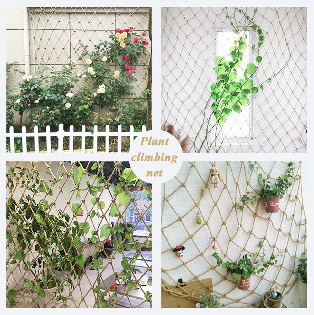 Decoratief Touwgaas Voor Binnen of Buiten, Bescherming Van De Veiligheid Henneptouw Net - Children's Balkon Reling Leuning Kindje Trappen Beschermende Net Indoor Speeltuin Cargo Trailer (3x7m)