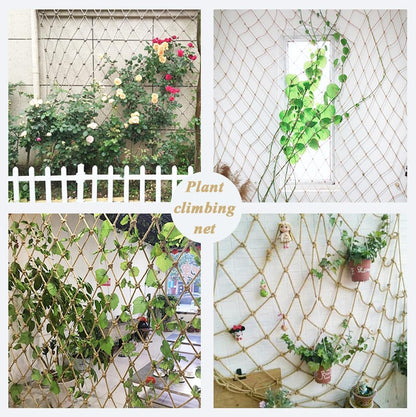 Decoratief Touwgaas Voor Binnen of Buiten, Bescherming Van De Veiligheid Henneptouw Net - Children's Balkon Reling Leuning Kindje Trappen Beschermende Net Indoor Speeltuin Cargo Trailer (3x7m)