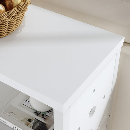 LVB Witte horizontale boekenkast, moderne boekenplank kubus opbergorganizer, boerderij brede grote houten metalen boekenplank, industriële lage lange kubusplank voor kantoor thuis slaapkamer