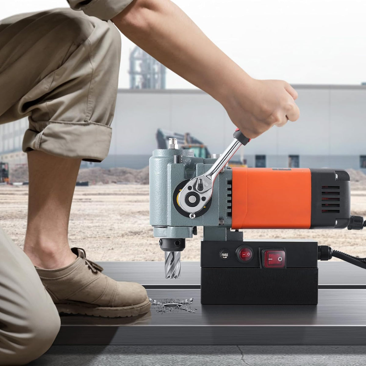 Magnetische Kolomboormachine – Magnetische Boor – Kernboormachine – Elektromagnetische Boormachine – Boorsysteem – 1300 W Krachtig Vermogen – Koelsysteem Met Overbelastingbeveiliging