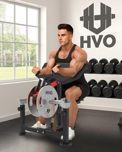 HVO Curlbank Biceps Machine Training Device: 3-in-1 Biceps Curl Bench Biceps Machine for Home Preacher Curl Bench Arm Trainer Machine up to 300kg Red - QUORE