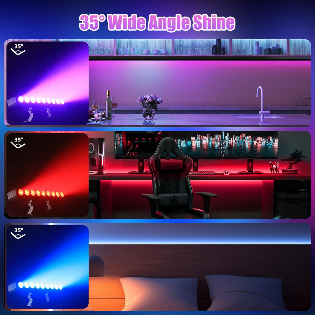 9 RGBW LED Wall Washer podiumlicht 60W, lichtbalk effectspot met afstandsbediening DMX512 stroboscoop discolicht partylicht voor bruiloft DJ Outdoor Kerstmis 2 stuks
