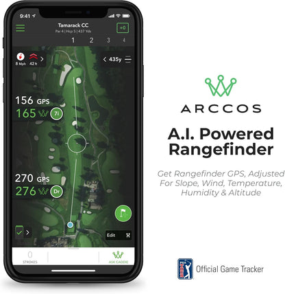 Arccos Golf Smart Sensors Swing Trainer Aid - allereerste AI aangedreven GPS-afstandsmeter Gen 3+