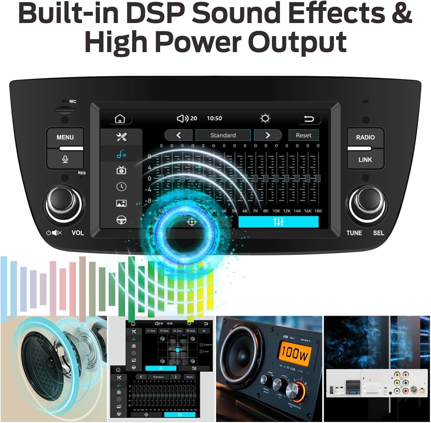 Autoradio Fiat Doblo – Autostereo – Multimedia Speler – Navigatiesysteem – Radioontvanger – Snelle Linux Opstart – Draadloze CarPlay & Android Auto