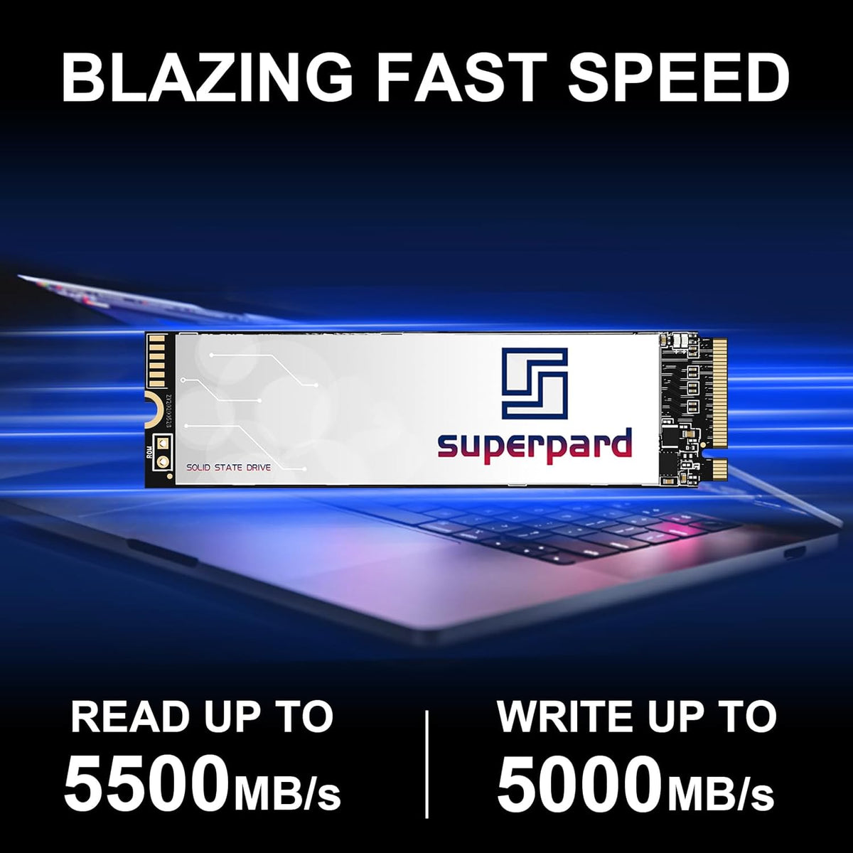 SSD 2 TB M.2 2280 NVMe PCIe Gen4.0, SSD harde schijf intern, PS5 compatibel - PCI Express 4.0 x4 3D NAND - voor gaming-pc/laptop/desktop