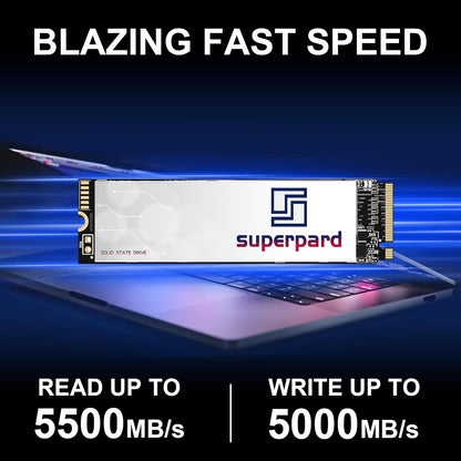 SSD 2 TB M.2 2280 NVMe PCIe Gen4.0, SSD harde schijf intern, PS5 compatibel - PCI Express 4.0 x4 3D NAND - voor gaming-pc/laptop/desktop