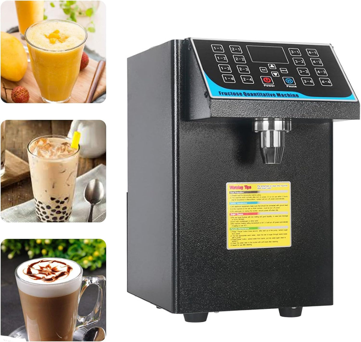 Automatische Fruit Suiker Dispenser – Fructose Dispenser – Siropen Dosering – Suiker Machine – Fruit Siroop Dispenser – 304 RVS – 450W Motor – 16 Instellingen Geheugen – 7,5 Liter Capaciteit