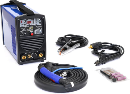 IPOTOOLS 200PD WIG lasapparaat DC - TIG TIG TIG lasapparaat 200 amper volledig digitaal inverter lasapparaat met HF-ontsteking, pulsfunctie, MMA, IGBT, 32-bit microprocessor, 7 jaar garantie