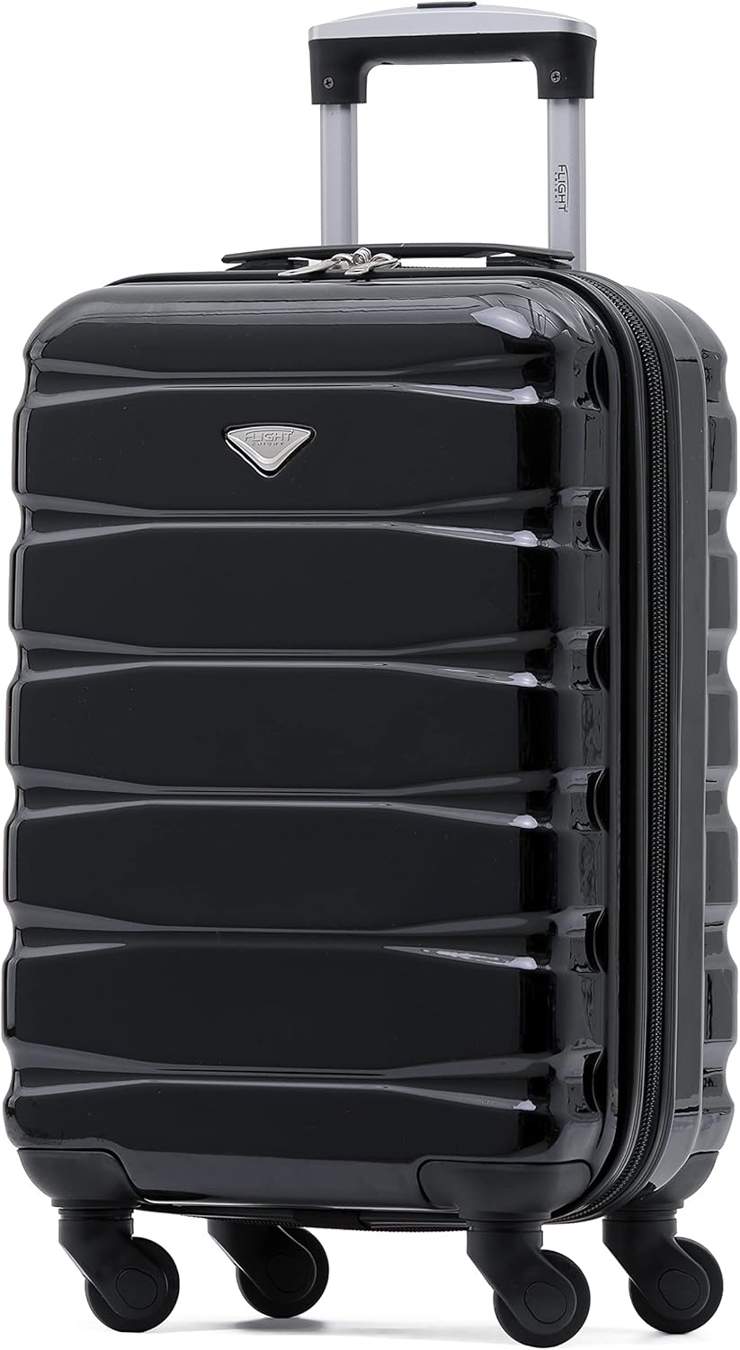 Flight Knight 55x35x25cm Lichtgewicht ABS met 4 koffers, koffer Handbagage Handbagage Goedgekeurd ryanair, easyjet, KLM