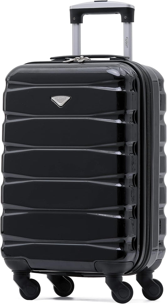 Flight Knight 55x35x25cm Lichtgewicht ABS met 4 koffers, koffer Handbagage Handbagage Goedgekeurd ryanair, easyjet, KLM