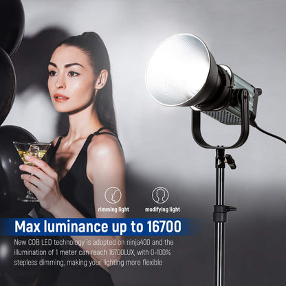 Led-videolamp – Led Studiolamp – COB Videolamp – Fotolamp – Continu Licht – 150W Bi-Color 2500K-8500K – Traploos Dimbaar en CRI 96+