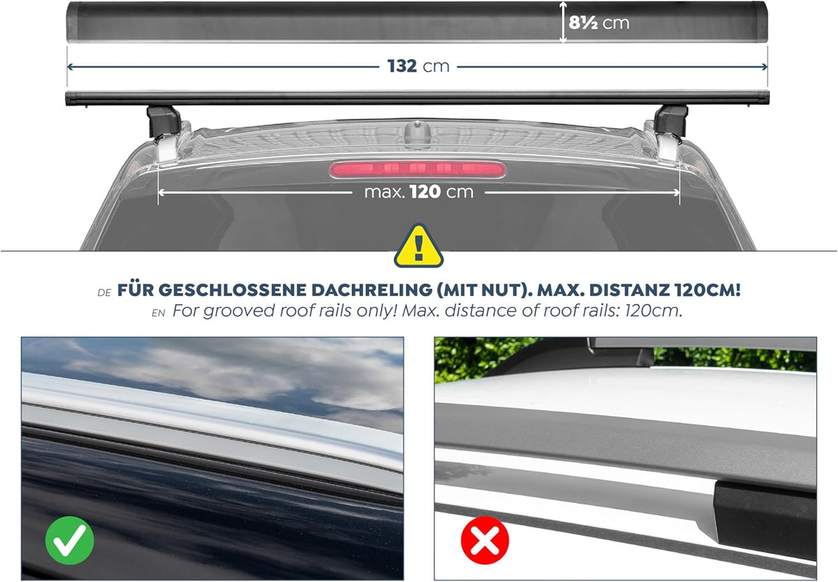 CampAir Autodakluifel met UV50+, zonnezeil met bies voor SUV, auto, bestelwagen en campingbussen, 2000 mm WS, incl. telescoopstangen en dakdragers, zwart, 6 kg