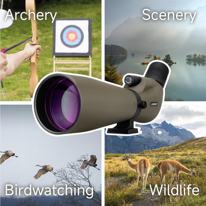 Svbony SV401 Spotting Scope, 20-60X80 Angled Spotting Scope with Tripod, FMC-optiek Waterdicht voor vogels kijken, schietwedstrijden