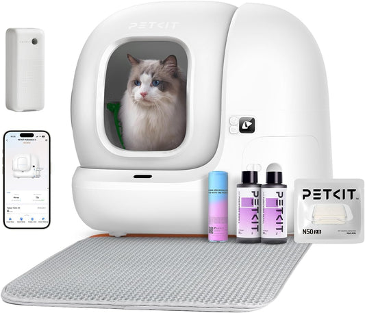PETKIT Pura Max 2 Zelfreinigende Kattenbak, Automatische Kattenbak, xSecure, Geurverwijdering, APP Automatische Besturing, Kattenbakk voor Meerdere Katten