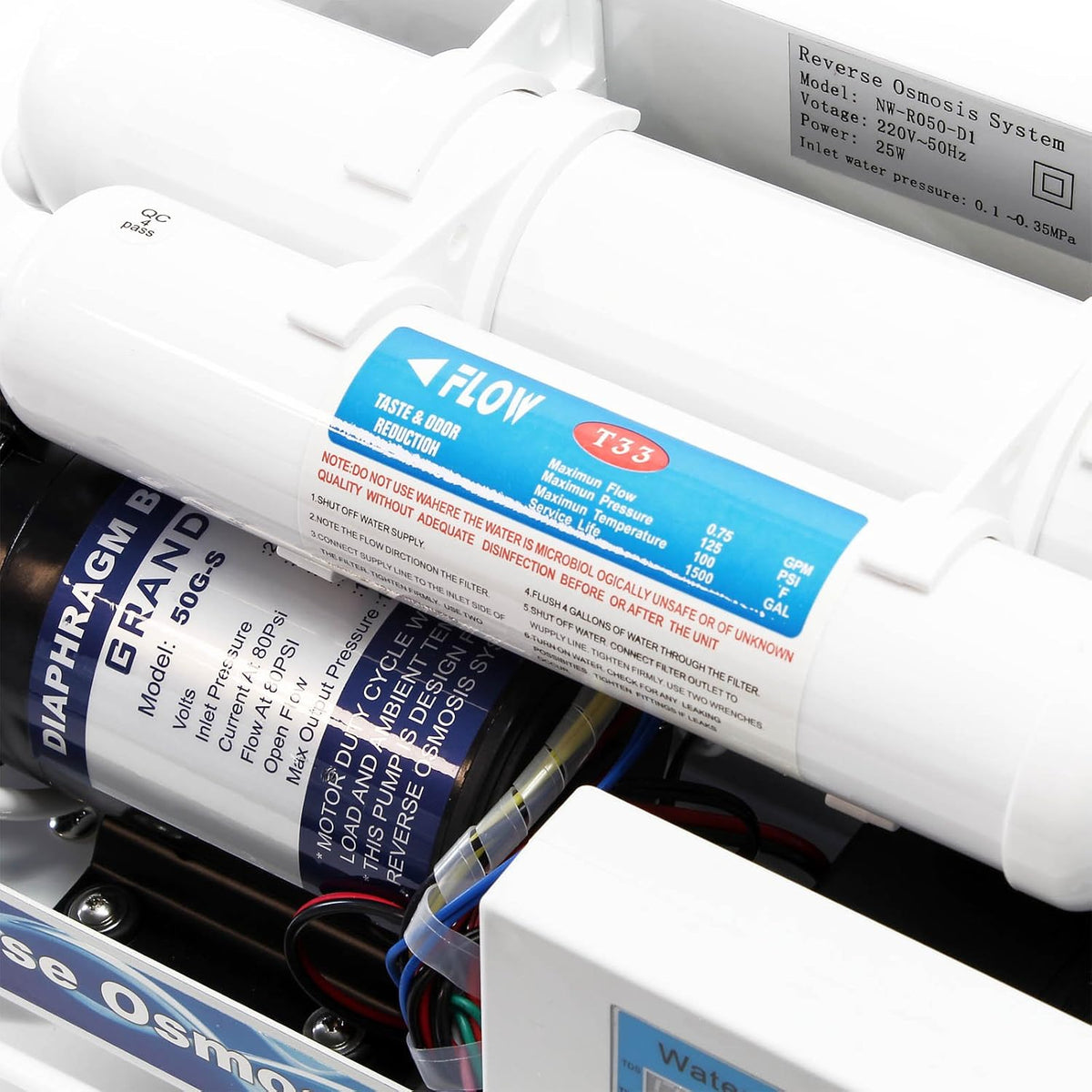 Naturewater omgekeerde osmose RO 190 l/dag NW-RO50-D1 osmose demineralisatie