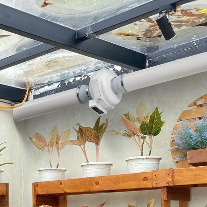 VEVOR 98-114 mm Radon Ventilatorinstallatiekit, 260 CFM Radon-reductie ventilatorsysteemkit met 2 koppelingen, drukweergave, inline kanaalventilator, afvoerventilator voor ventilatie binnen en buiten