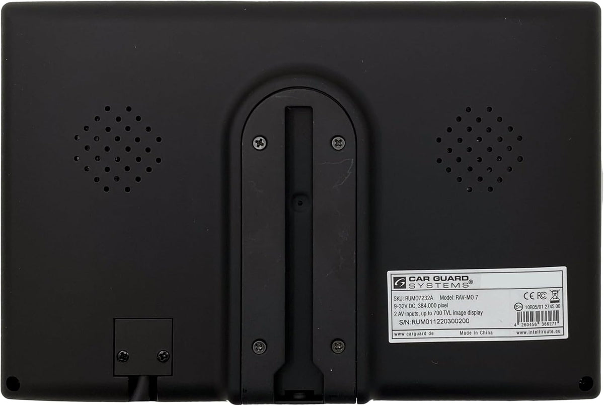 7 inch monitor RAV-MO-7 met 2 camera-ingangen, set met achteruitrijcamera van CARGUARD Systems, 120° kijkhoek, 9-32 V