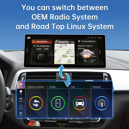 Carplay Radio – Autoradio – Inbouwscherm – Multimedia Systeem – Touchscreen – 12,3 Inch HD Scherm – Draadloze CarPlay & Android Auto