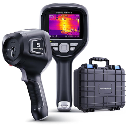 Warmtebeeldcamera Super IR-resolutie 512x384 infraroodcamera voor industriële inspectie 3,5 inch IPS-scherm, 2M pixels, visuele camera, -20 °C - 550 °C, thermische beeldcamera, 40 mK (Thor 002)