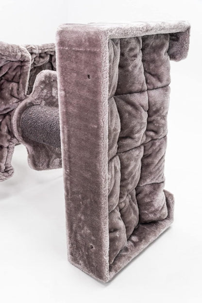 Krabpaal – Kattenboom – Klimpaal – Krabmeubel – Speeltoren – Hoogte 224 cm – Dikke 12 cm Sisalstammen – Kleur Cappuccino