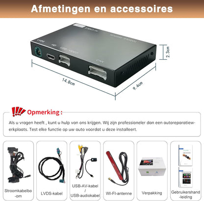 Draadloze Carplay Retrofit Kit – Carplay Adapter – Android Auto Interface – Multimedia Decoder – Siri Bediening – Draadloos Connecten – Compatibel Met Stuurwielbediening