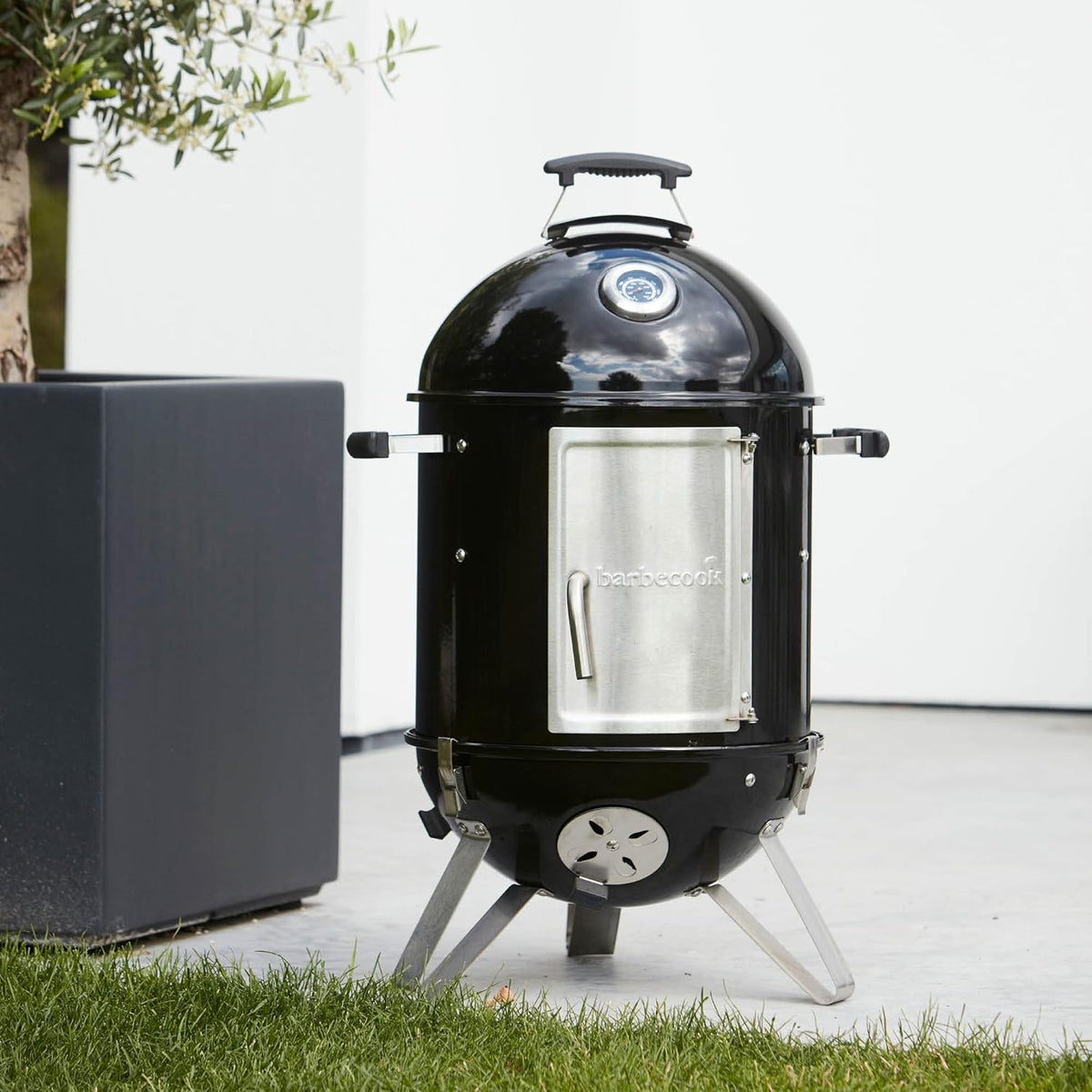 Barbecook rookoven Oskar S uit email zwart 40cm 43.5x55x88cm