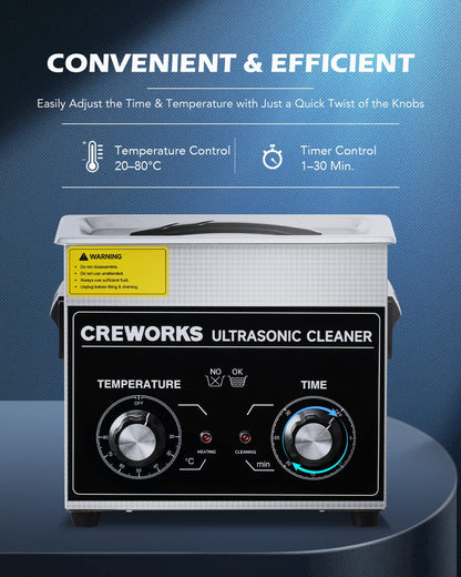 Ultrasoon Reinigingsapparaat – Ultrasone Reiniger – Ultrasoon Schoonmaakapparaat – Ultrasoon Wasmachine – Ultrasoon Machine – 3 Liter Inhoud – Roestvrij Stalen Behuizing – Instelbare Temperatuur En Timer
